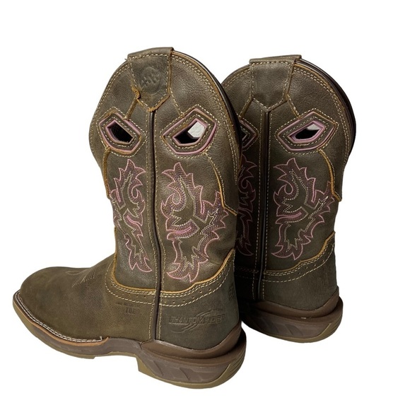 Double H Work Western Women’s phantom rider Boots Brown Leather Size 6 M - Picture 7 of 14